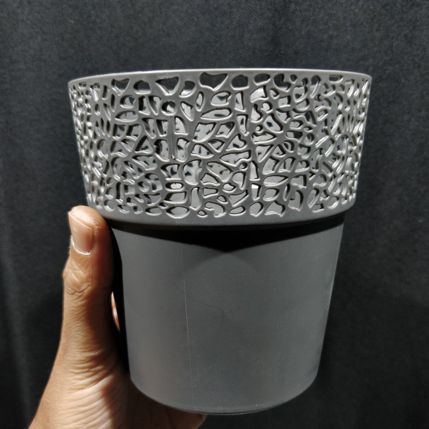 Cut-Out Design Plastic Planter Pot