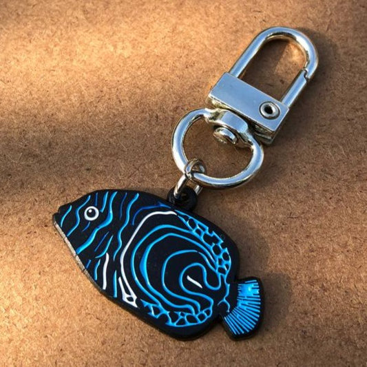 Juvenile Emperor Angelfish Keychain